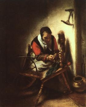 A Woman Spinning